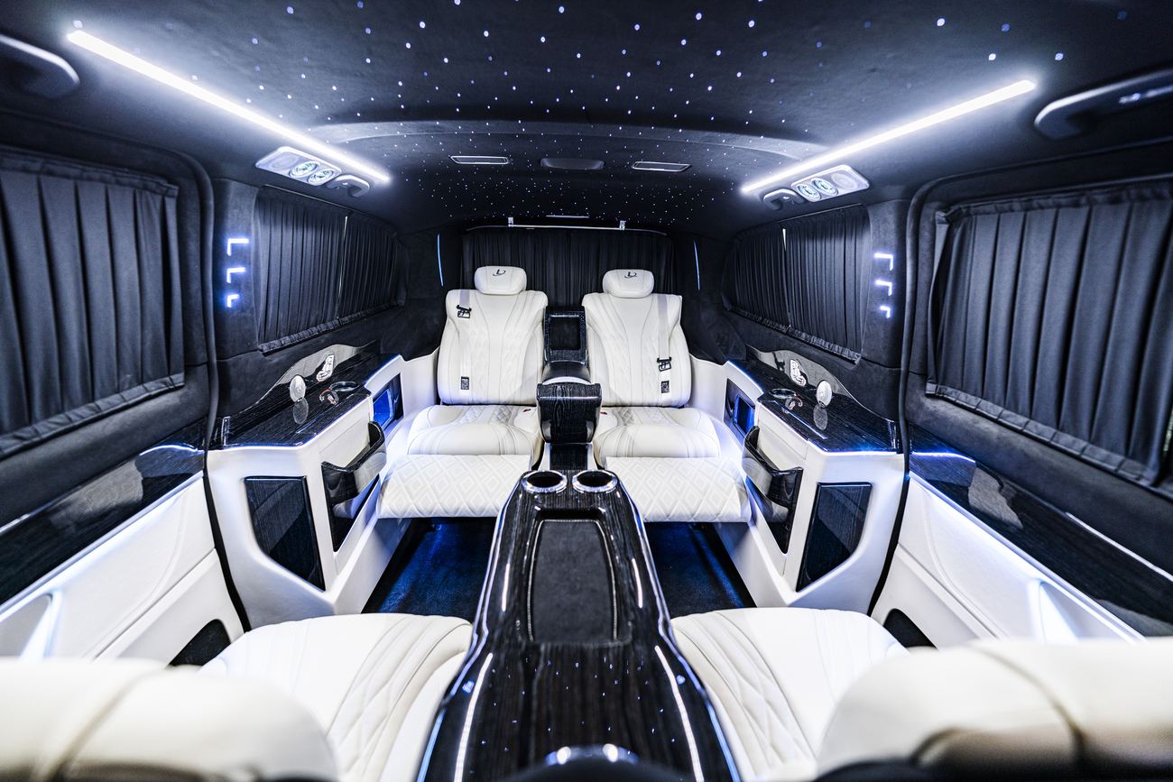 Jet Class V-Class, white and gloss black interior