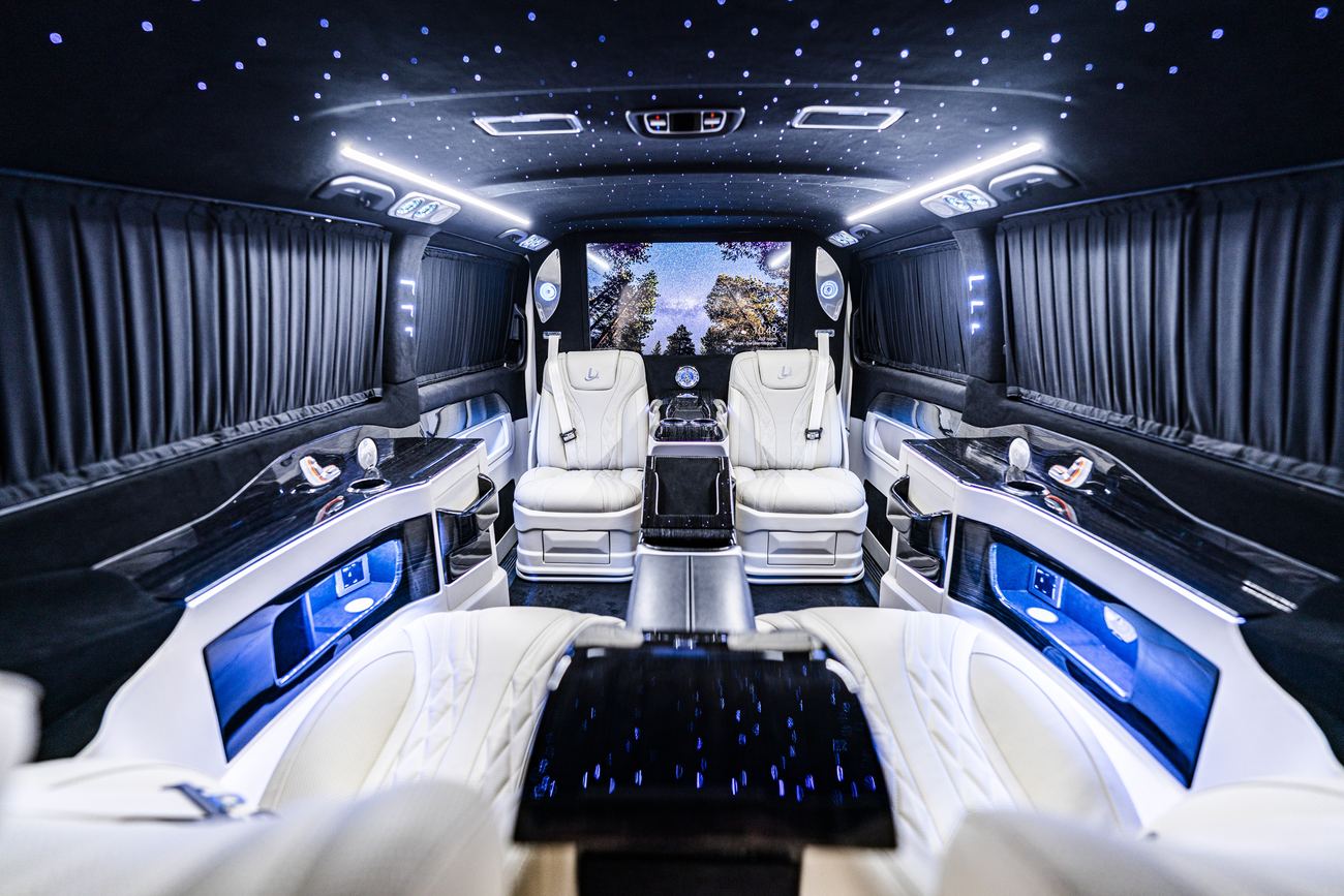 Jet Class V-Class, white and gloss black interior