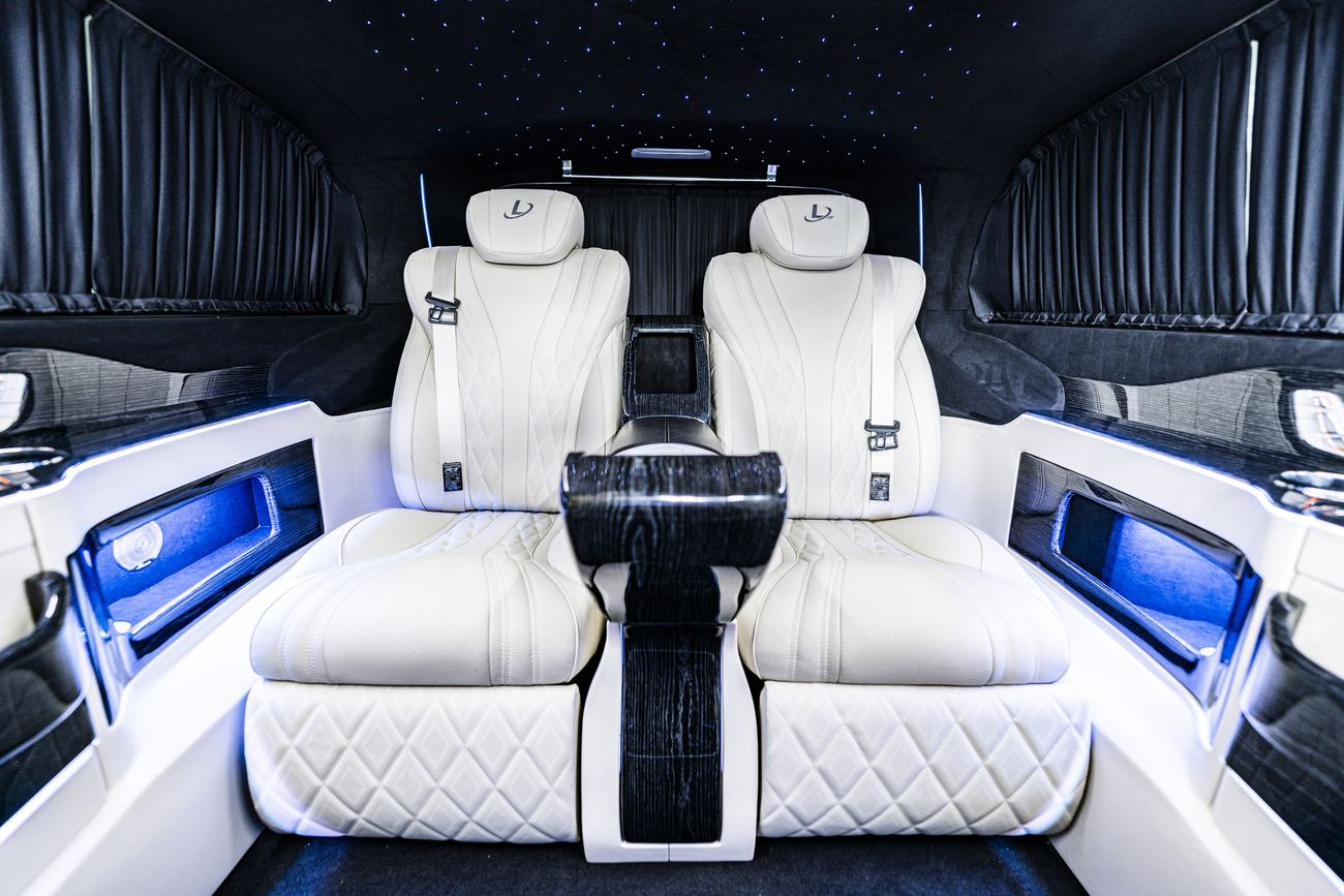 Jet Class V-Class, white and gloss black interior