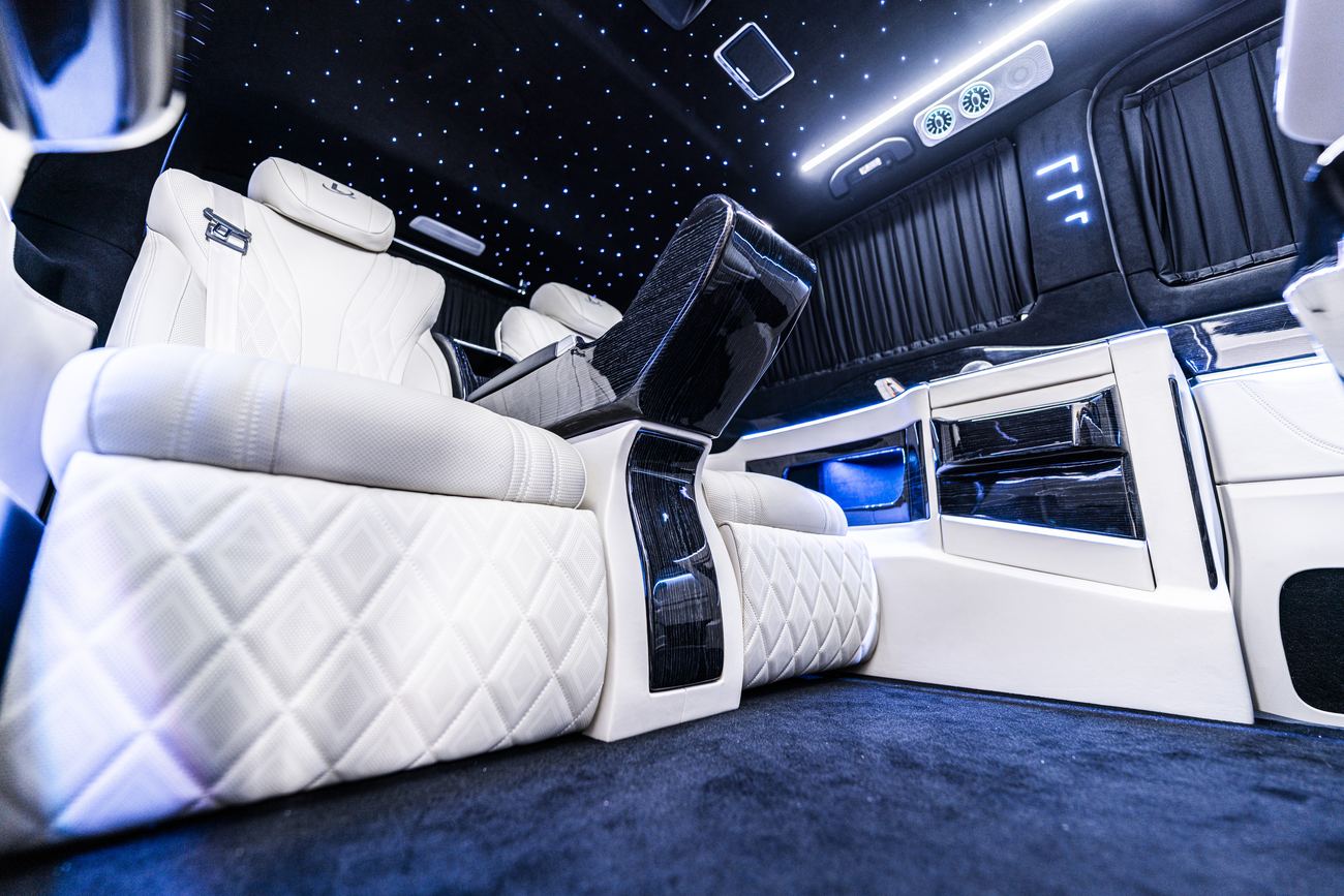 Jet Class V-Class, white and gloss black interior