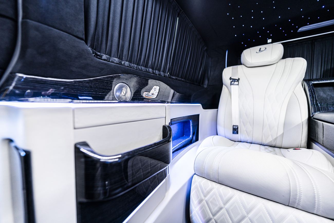 Jet Class V-Class, white and gloss black interior