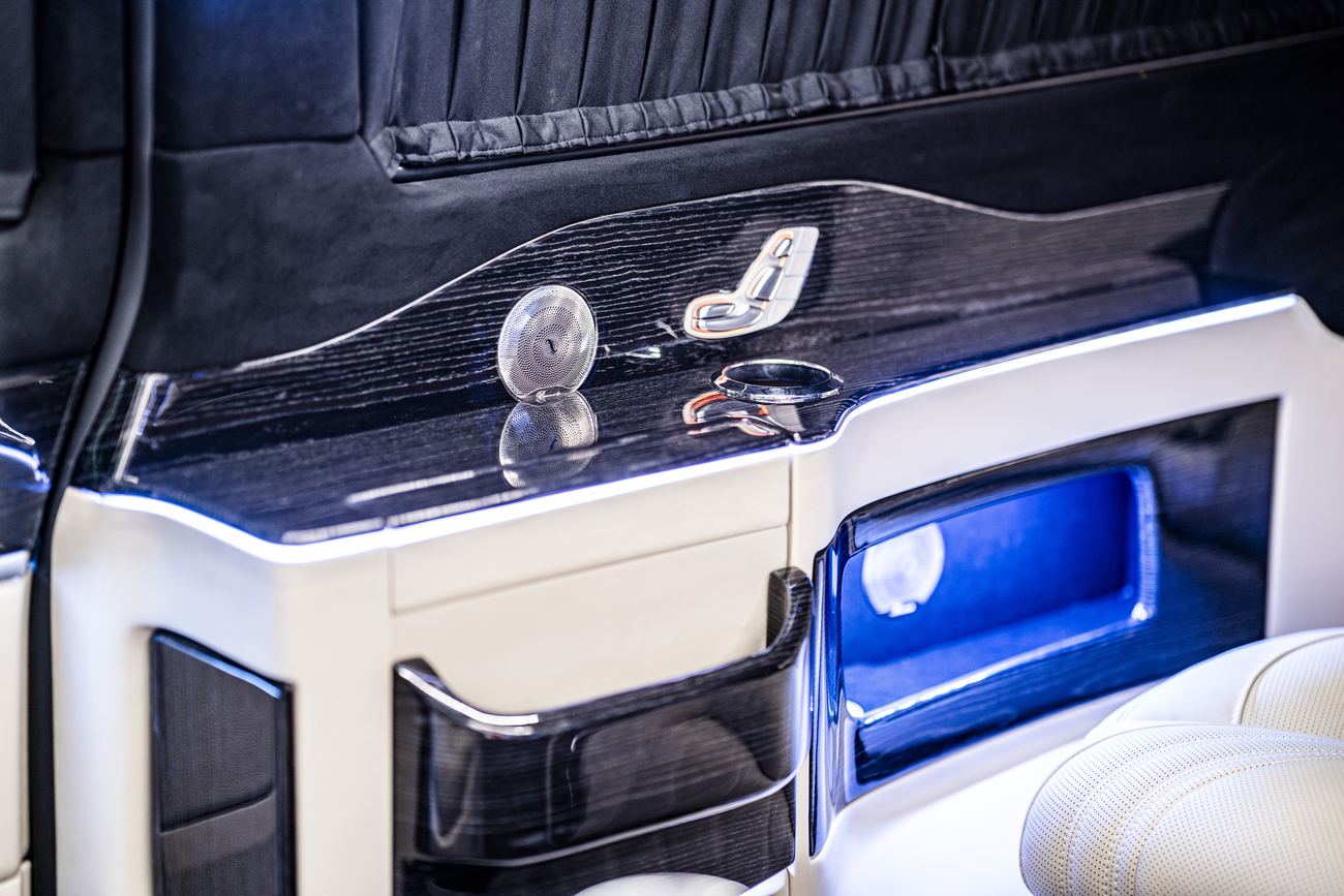 Jet Class V-Class, white and gloss black interior